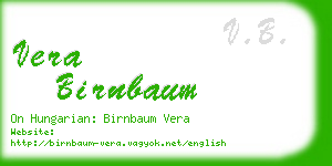 vera birnbaum business card